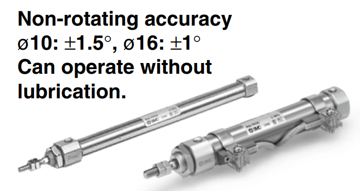 Non-rotating Rod Type Double Acting, Single Rod CJ2K Series ø10, ø16
