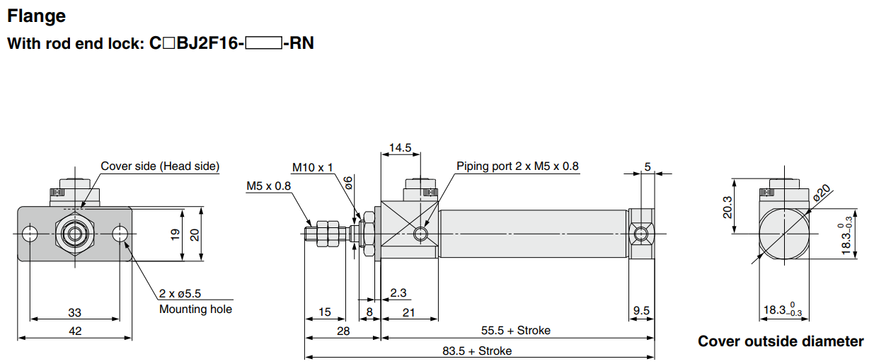 With End Lock CBJ2 Series ø16