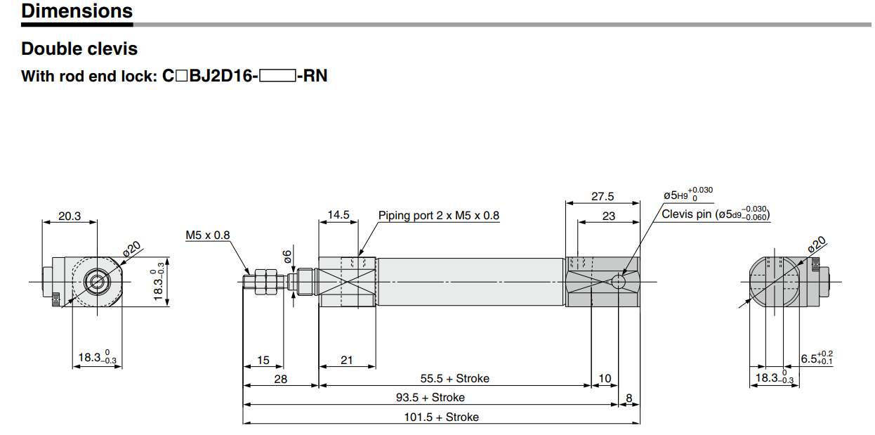 With End Lock CBJ2 Series ø16