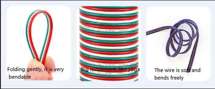 LED light connecting cable 18AWG*6 and (34/0.178TS)