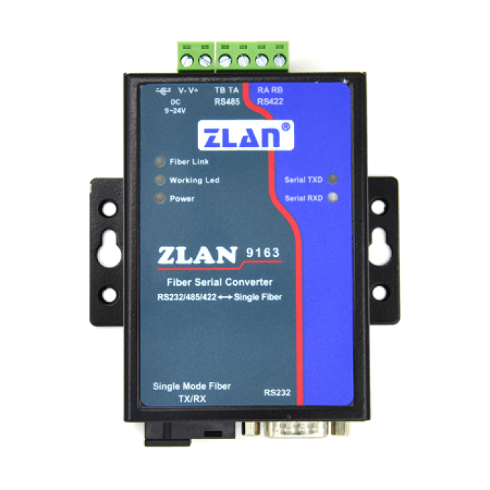 Level-type fiber-to-serial port