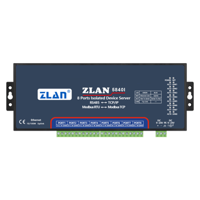 Isolated 8 Ports Serial Device Server