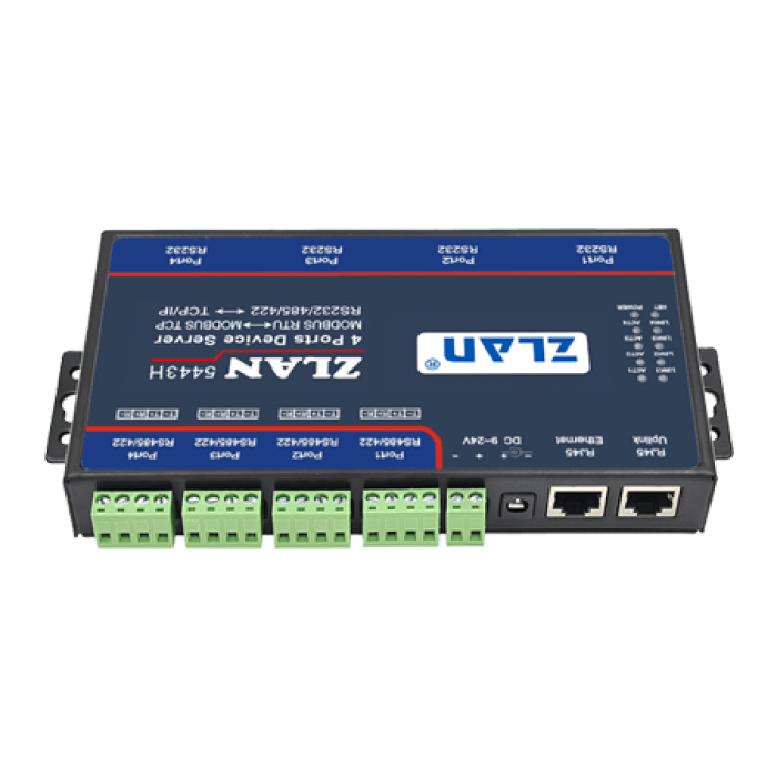 4 RS232 serial ports and 4 RS422/485 serial ports Serial Device Server