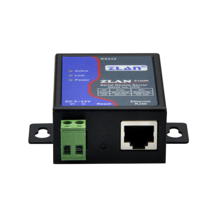 Rail/desktop serial server