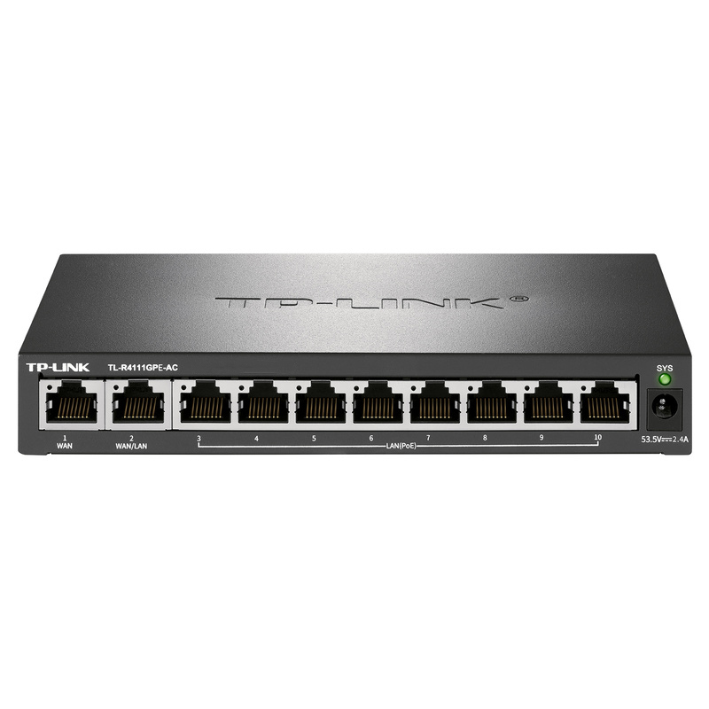 8 Gigabit PoE ports, 2 Gigabit Ethernet ports and 1 2.5G SFP port PoE· AC all-in-one Gigabit router