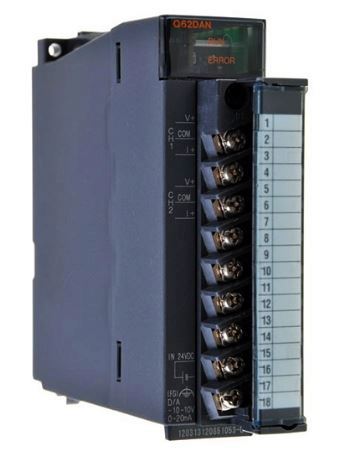 Q62DAN Mitsubishi MELSEC Q Series Analog Output Module, Dual-Channel PLC Signal Converter
