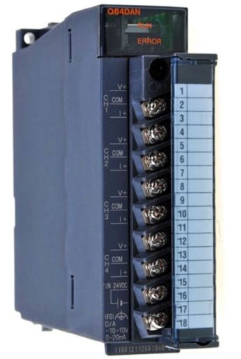 Q64DAN Mitsubishi Melsec Q Series 16-Channel Isolated Analog Output Module for PLC Systems