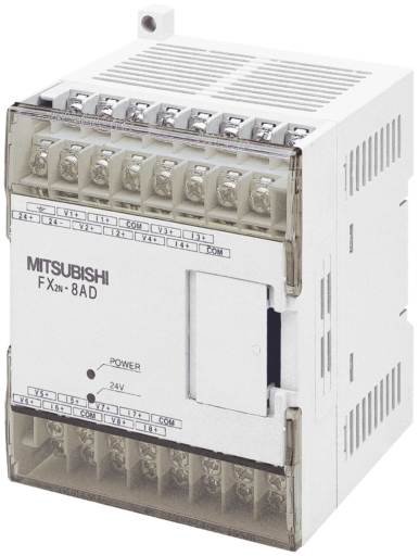 FX2N-8AD Analog Input Module | Mitsubishi FX2N Series PLC, 8-Ch High-Precision Temperature/Voltage/Current Input, Industrial Automation Signal Converter