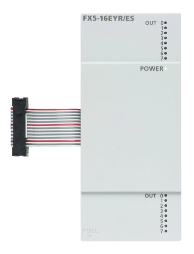 FX5-16EYT/ESS PLC Digital Output Module - Mitsubishi MELSEC FX5 Series, 16-Point Relay Output, High-Speed Control