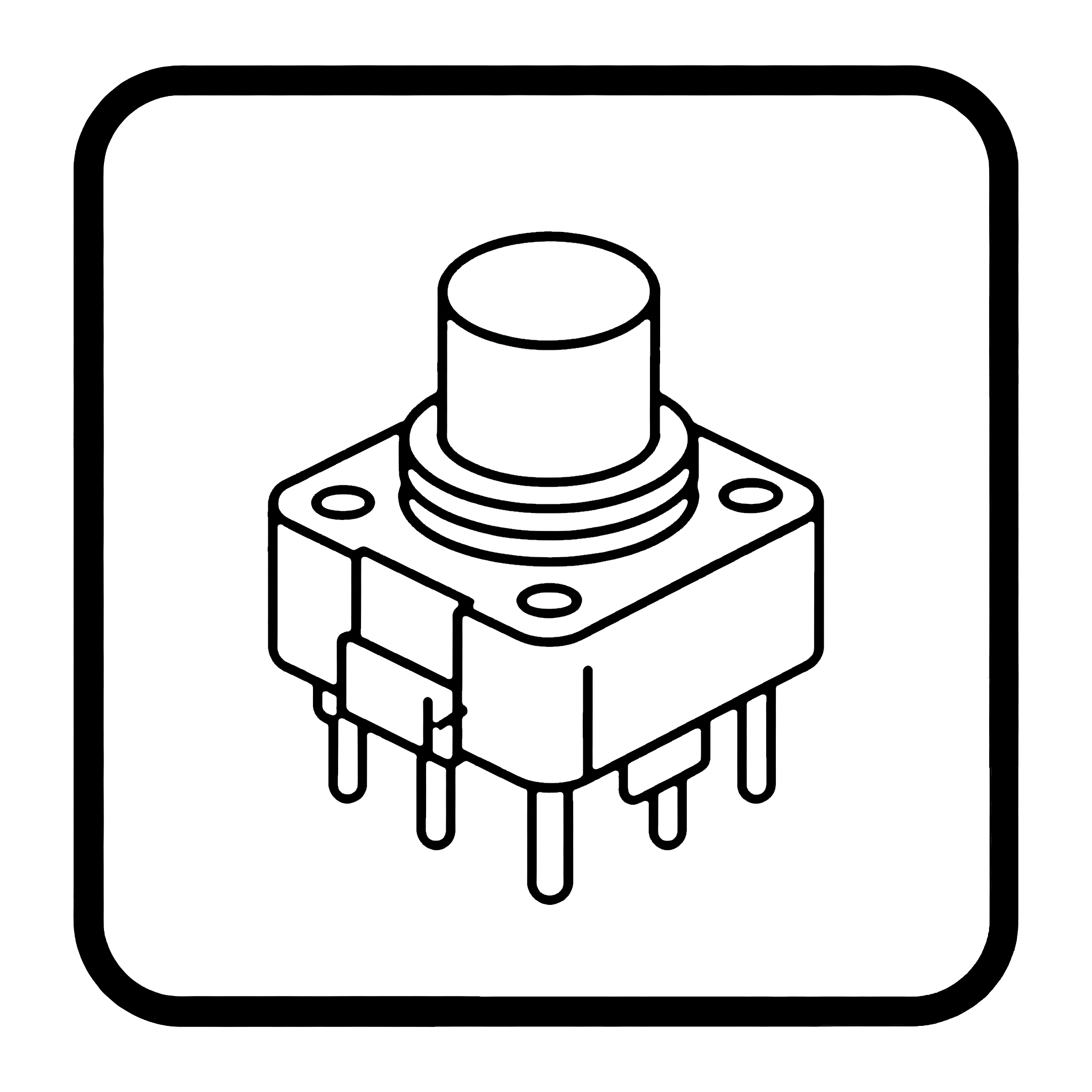 Push-on push-button switch