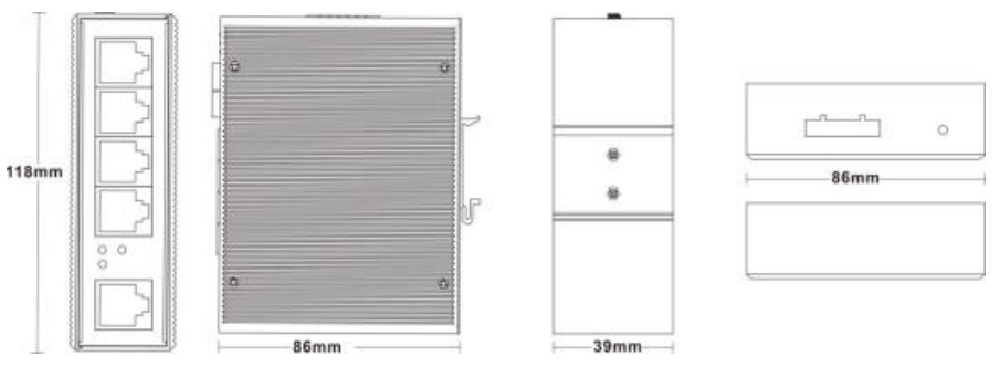 100Mbps 5-port industrial grade Ethernet switch