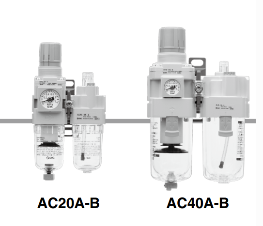 AC20A-AC60A-B Series Air Combination:Filter Regulator+Lubricator