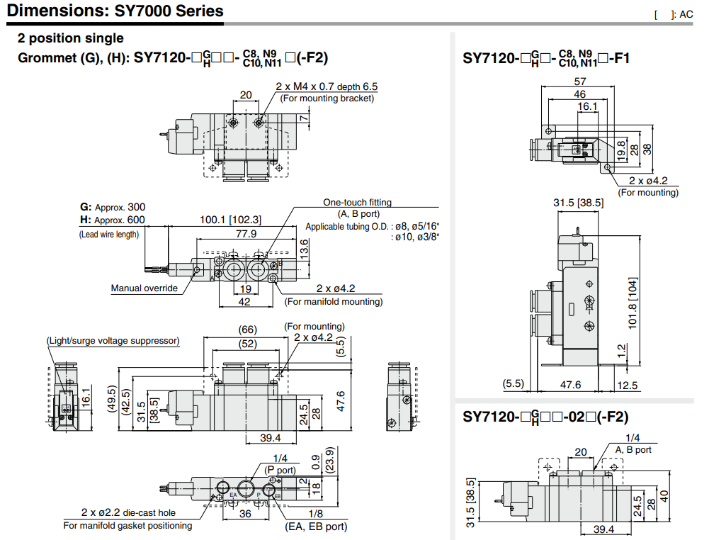 5-Port Solenoid Valve SY3000/5000/7000/9000