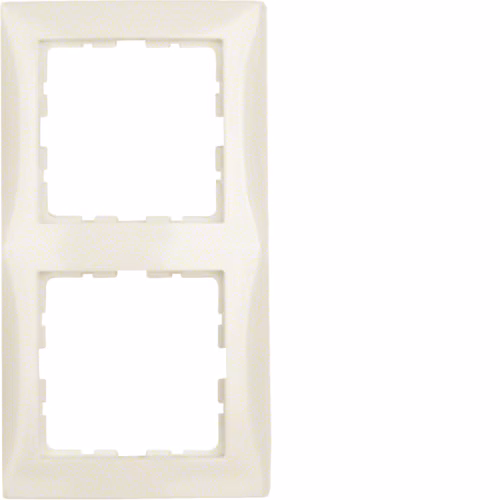 Frame 2gang, S.1, white glossy