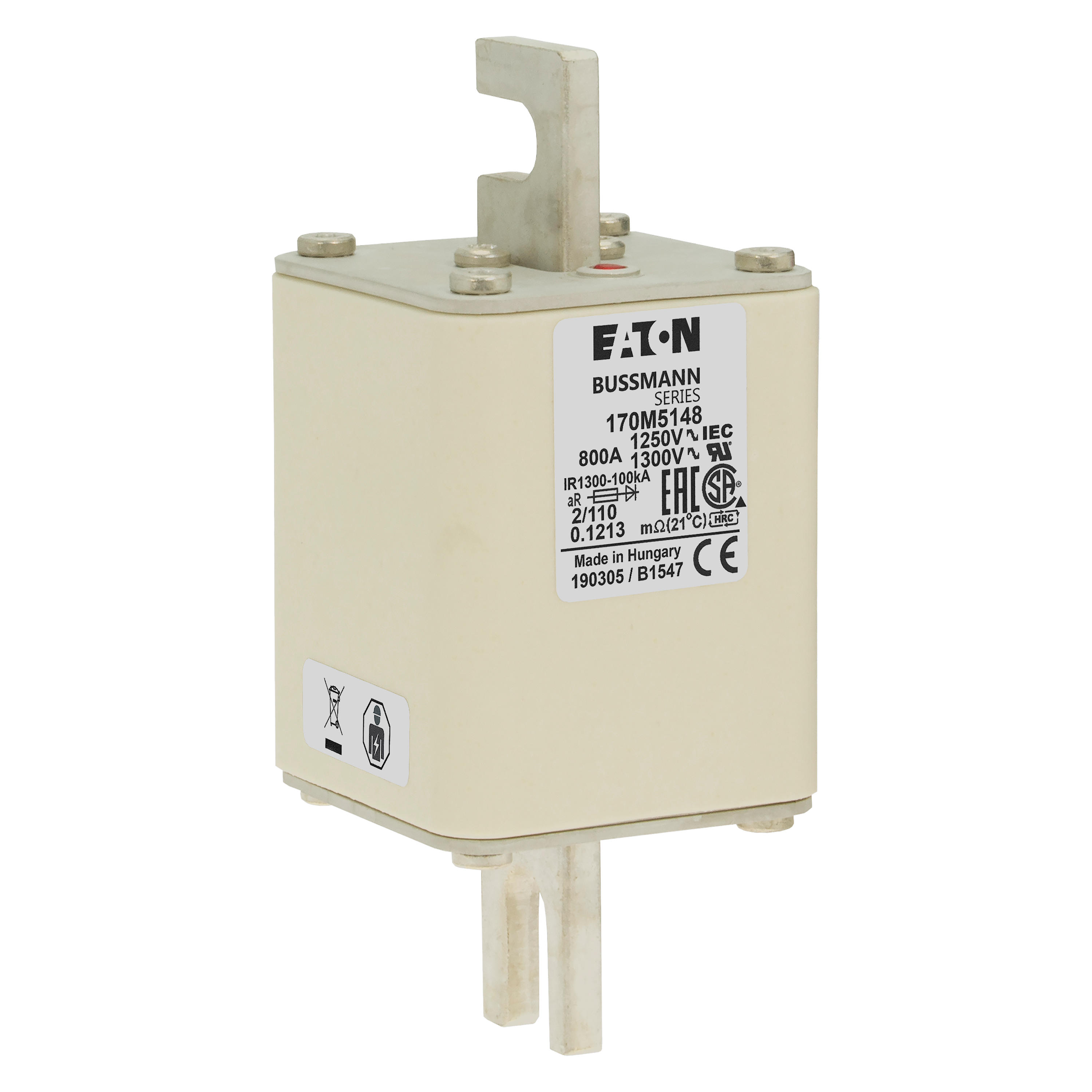 Eaton 170M5148 150A 600VAC Molded Case Circuit Breaker, MCCB, Power Distribution Protection