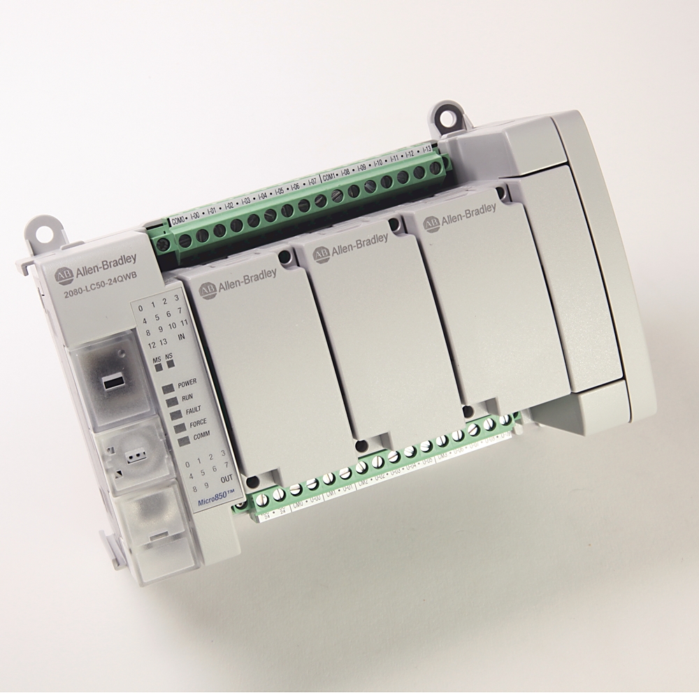 2080-LC50-24QWB Micro800 PLC | Allen-Bradley 24V DC Compact Controller, Digital I/O Module