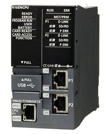 R16ENCPU Mitsubishi MELSEC iQ-F PLC CPU Module, High-Speed Processing, Compact Control Unit for Machinery Automation