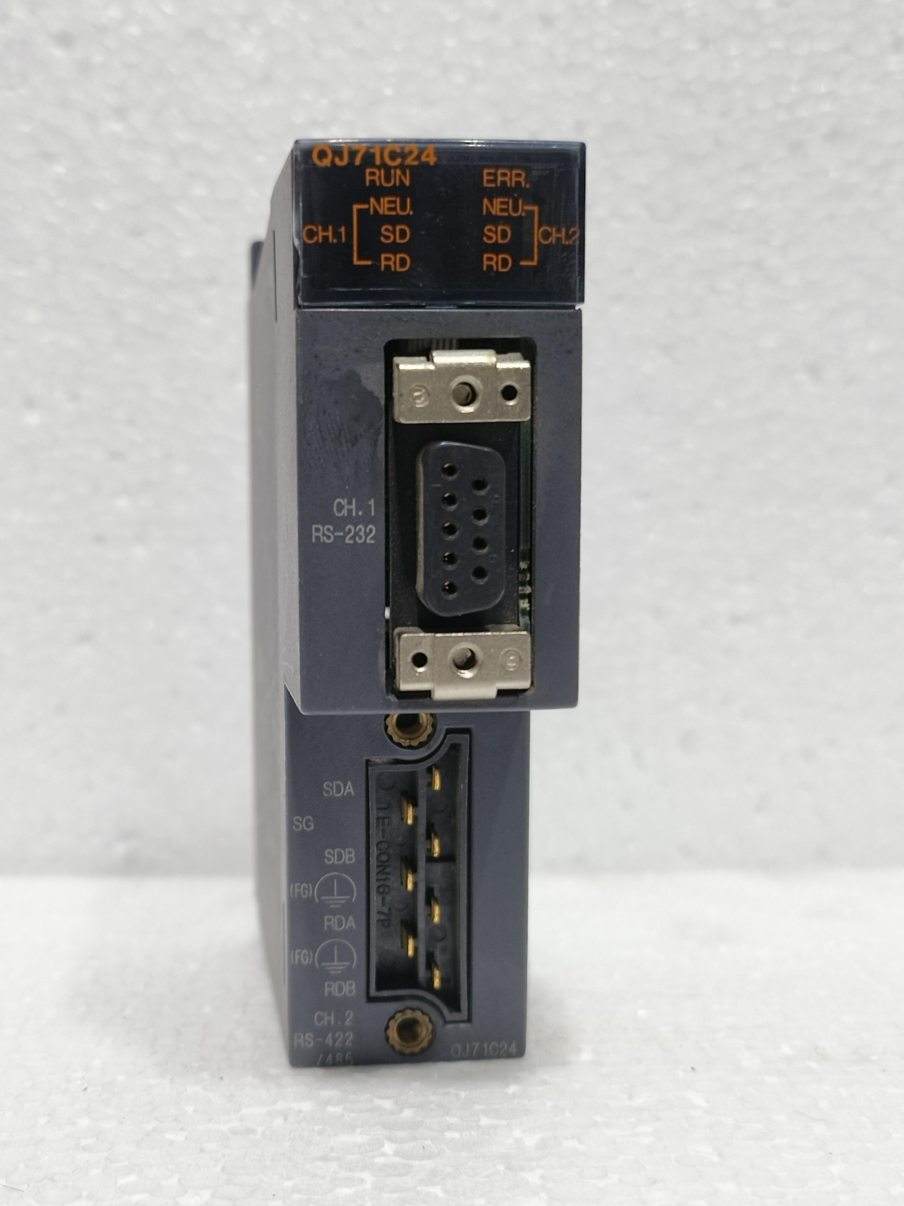 QJ71C24 Mitsubishi MELSEC Q Series Comm Module, RS-232/422/485, PLC Networking, Automation Systems