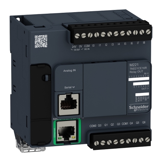 TM221CE16R Schneider Electric Modicon M221 Compact PLC 16 Relay Outputs Controller