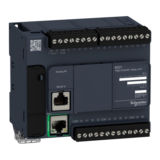 TM221CE24R Schneider Electric Modicon M221 PLC 24 I/O Compact Embedded Controller