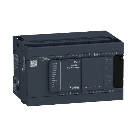 TM241C24T Modicon M241 PLC, 24 I/O Compact Controller for Machine Control