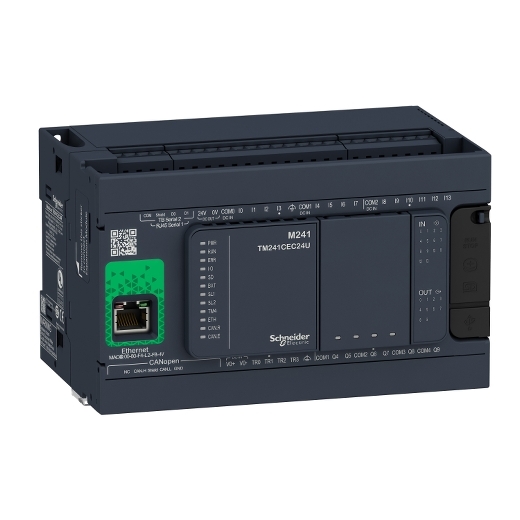 TM241CEC24R Schneider Electric Modicon M241 24IO PLC Relay Ethernet Motion Compact