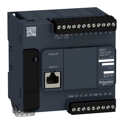 TM221C16R Modicon M221 PLC Controller - Schneider Electric Compact 16 I/O for Machine Automation & OEM Solutions