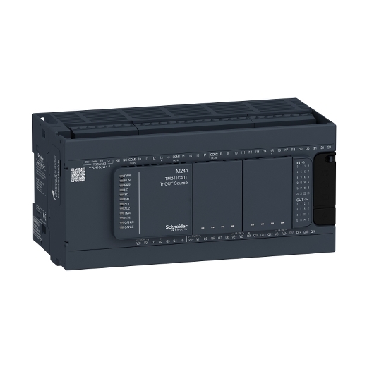 TM241C40T logic controller, Modicon M241, 40 IO, transistor, PNP