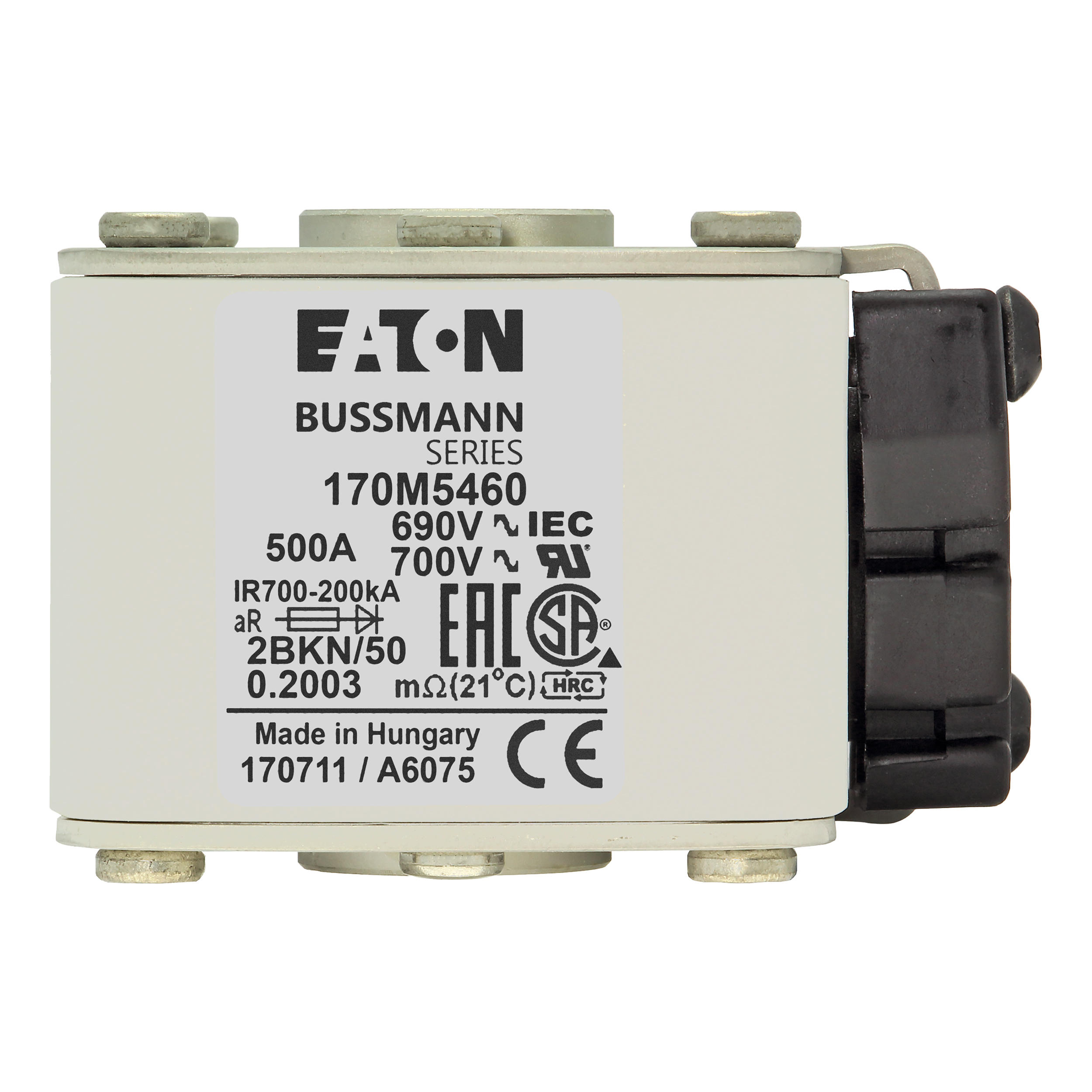 Eaton 170M5460 200A 600VAC 20KA Circuit Breaker Molded Case Electrical Power Protection