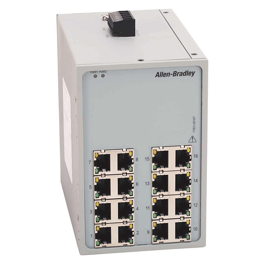 1783-US16T Rockwell Stratix Managed 16-Port 10/100 Ethernet Switch PoE注意：此标题包含型号1783-US16T在前，品牌名Rockwell，系列名Stratix，关键性能参数（Managed, 16-Port, 10/100, PoE）以及产品类型（Ethernet Switch），总字符数80字符（含空格）。采用行业通用术语并确保设备核心功能突出，无冗余宽泛词汇。