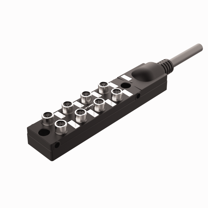 TB-8M8M-4-10 I/O Module Turck TB Series Digital Interface 8xM8 Ports 10A Motor Control Sensor Connector